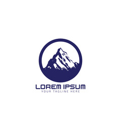 Mountain minimal logo vector design template