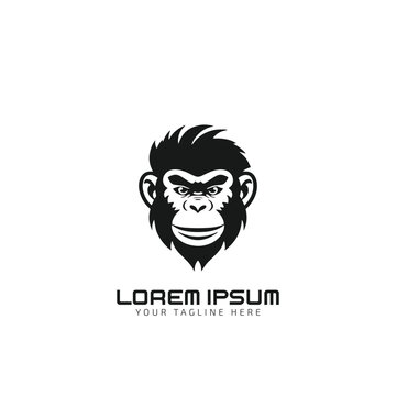 Monkey head logo vector icon design. Monkey face for your avatar and social media profile picture. Monkey head logo vector.