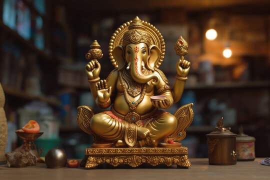 a Lord Ganpati, Ganesha. Generative Ai