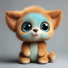 cute little monster smooth skin soft fur bright eyes