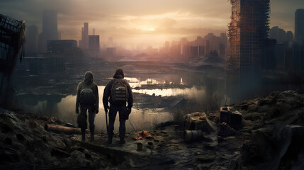 In a post-apocalyptic world, survivors are individuals who have endured the aftermath of the apocalypse