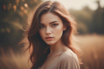 Fototapeta premium A cinematic photo, warm cinematic color grade, abstract female model, abstract photography, portrait of a woman || Generative-AI
