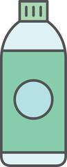 日用品のカラー単品イラストアイコン　ペットボトル