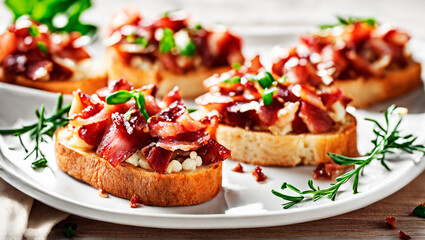 Bruschetta Extravaganza Gourmet Onion and Bacon Marmalade Deligh