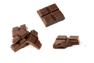 A chocolate bar isolated on white background.