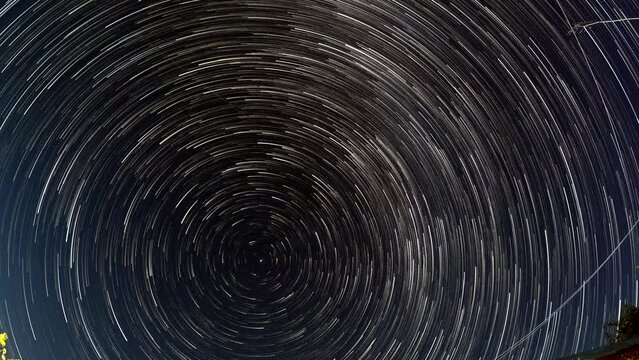 night sky startrails