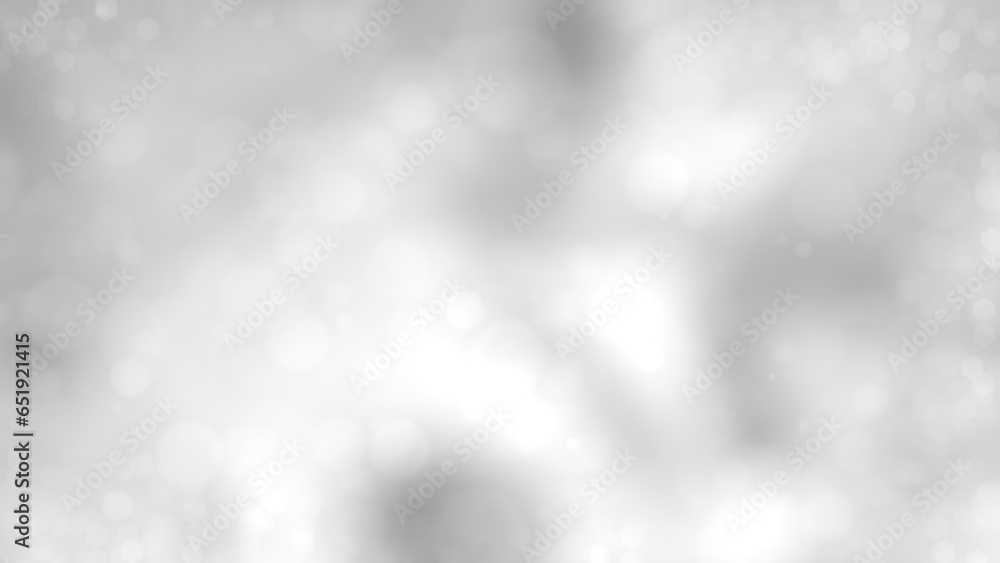 Poster silver gray bokeh agleam gentle objects background - abstract 3d rendering
