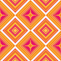 Abstract geometric ethnic seamless pattern background for wrapping, fabric, pillow, clothing, carpet, wallpaper, batik, print, curtain, illustration