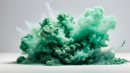 powder and smoke explosion, background mockup