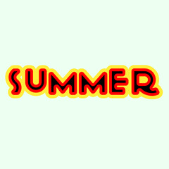 Summer sticker vector design