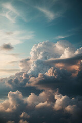 Cloud background created using AI generative tools with realistic photo method