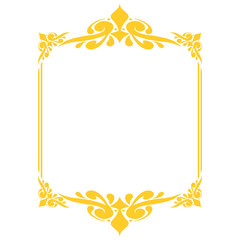 Illustration the luxury gold pattern ornament frame borders