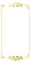 Illustration the luxury gold pattern ornament frame borders