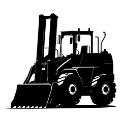 Black Loader Silhouette Icon ¥¥