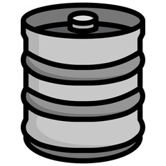 beer keg filled outline icon,linear,outline,graphic,illustration