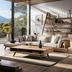 beautiful modern sofa in living area cosy comfort contemporary home interior desigh