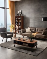 beautiful modern sofa in living area cosy comfort contemporary home interior desigh