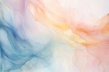 Fototapeta na wymiar Abstract watercolor picture, offering a blend of soft hues and fluid brushstrokes for a serene atmosphere - Generative AI