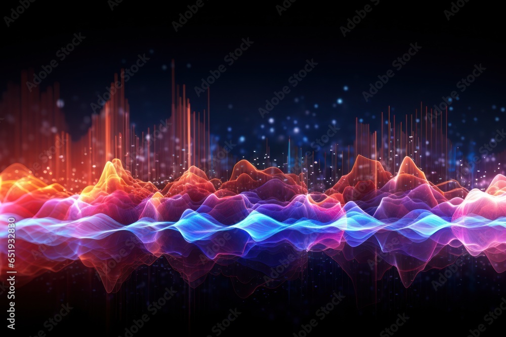 Aufkleber A vibrant and mesmerizing image capturing a wave of colorful light. Perfect for adding a burst of energy and excitement to any design project.