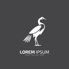 swan, sparrow, stylized vector logo