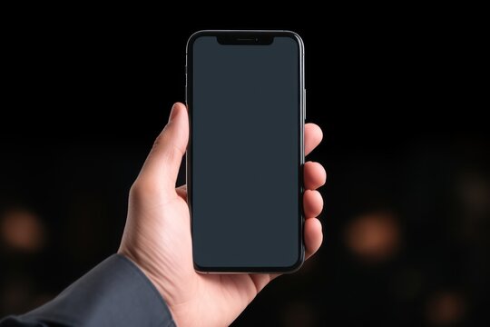 A person holding a cell phone in their hand. This image can be used to depict technology, communication, or modern lifestyle.