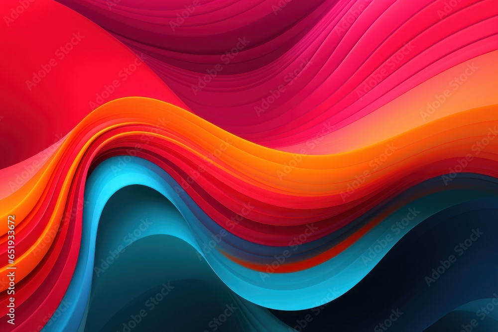 Poster A vibrant background with wavy patterns in red, blue, and orange. Perfect for adding a pop of color to designs or presentations.