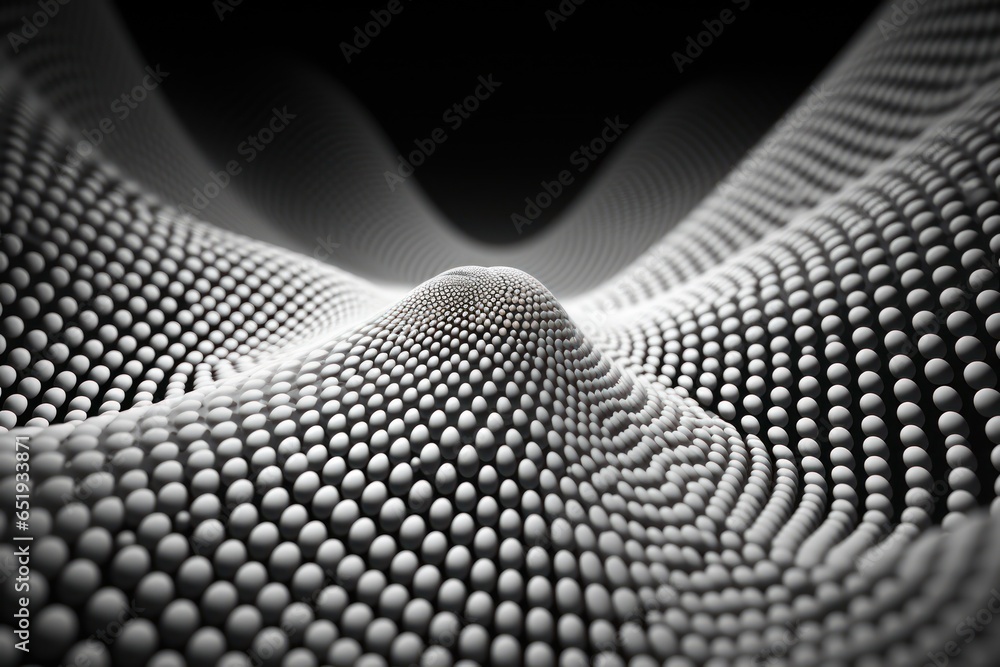 Poster A black and white photo of a sphere. Can be used for graphic design projects or as a background image.