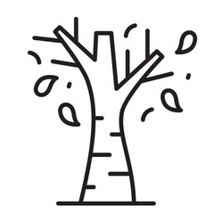 Deciduous Tree icon vector 