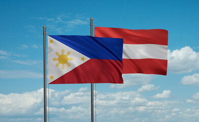 Austria and Philippines flag