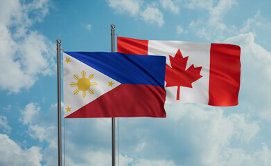 Canada and Philippines flag