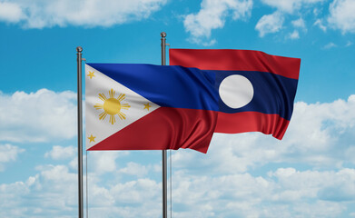 Laos and Philippines flag