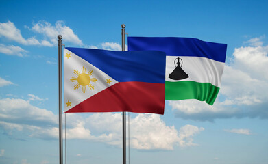 Lesotho and Philippines flag