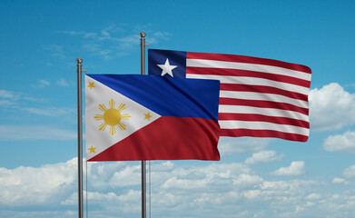 Liberia and Philippines flag