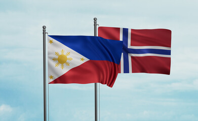 Norway and Philippines flag