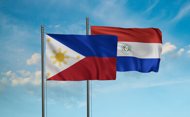 Paraguay and Philippines flag
