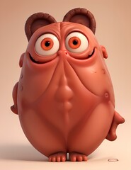 This is a realistic 3D rendering of a bacteria cell, showing its structure and features. Much upscale illustration.