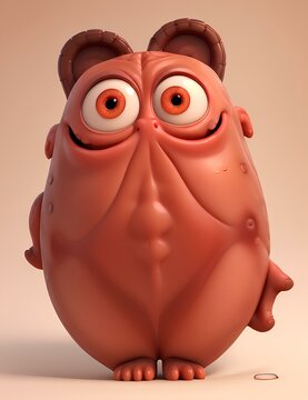 This is a realistic 3D rendering of a bacteria cell, showing its structure and features. Much upscale illustration.