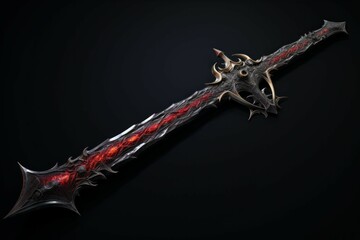 Majestic Ancient sword fantasy silver. Myth metal. Generate Ai