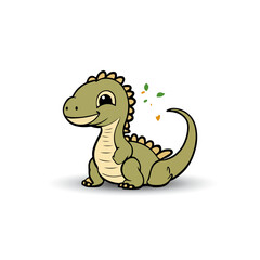 Cute Dinosaur Vector Illustration Art