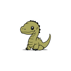 Cute Dinosaur Vector Illustration Art