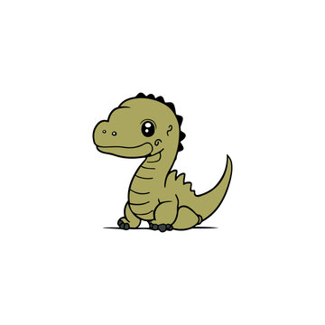 Cute Dinosaur Vector Illustration Art