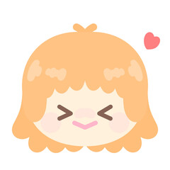 オレンジカラーの女の子嬉しい⭐︎PNG