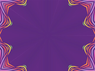 Beautiful colourful caleidoscope gradient batik ethnic dayak flowers line art pattern