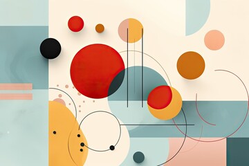retro-inspired abstract picture with a vintage color palette and playful patterns, evoking nostalgia - Generative AI