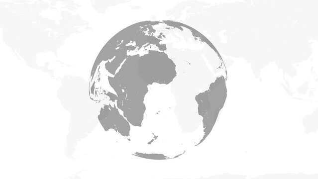 world map on gray color video footage