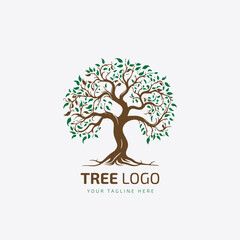 Vector nature illustration tree. silhouette. using for tree background
