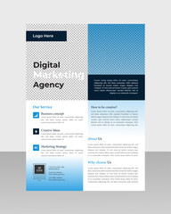 Obraz premium poster flyer pamphlet brochure cover design layout space for photo background, vector illustration template in A4 size
