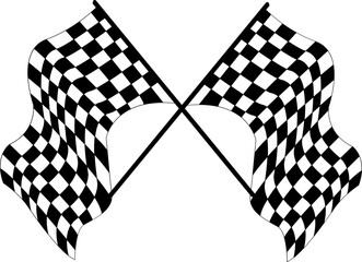 	
racing flag and checkered flag icon vector	
