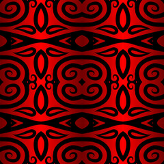 Seamless colourful batik ethnic dayak aztec Kalimantan pattern for background textile garment 