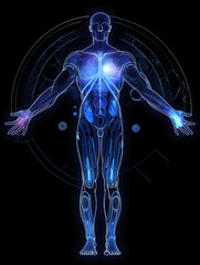 X-ray perspective pattern of male body,X-ray perspective pattern of male body
